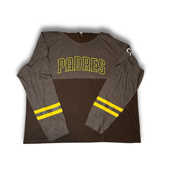 San Diego Padres Pull Up Hoodie 2XL Gray & Brown 60% Cotton 40% Polyester Adult - Picture 5 of 6